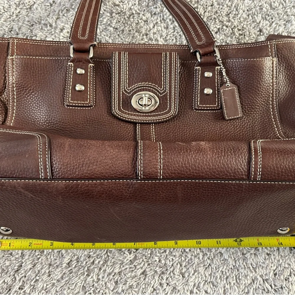 Coach Dark Brown Leather Handbag - Picture 7 of 9
